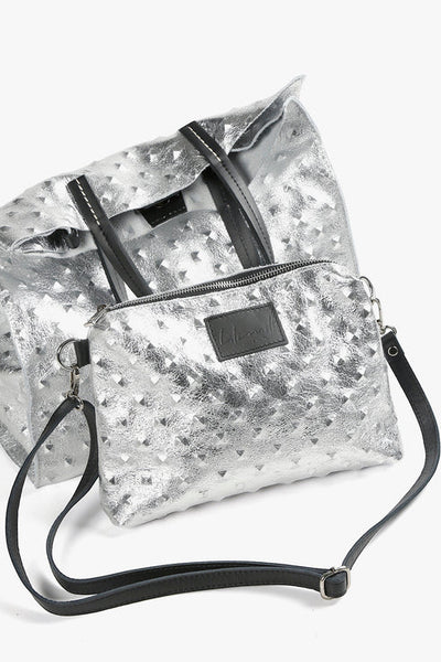 All Black Pebble Leather Tote - Essential Elements Chicago