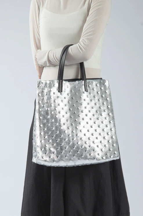 All Black Pebble Leather Tote - Essential Elements Chicago