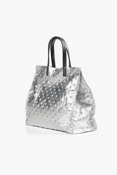 All Black Pebble Leather Tote - Essential Elements Chicago