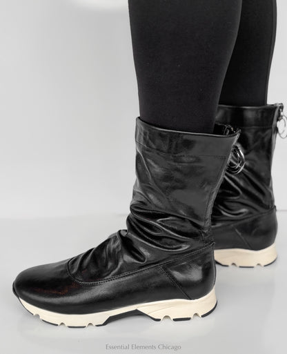 All Black Sneaker Bootie - Black - Essential Elements Chicago