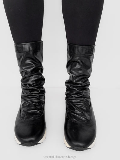 All Black Sneaker Bootie - Black - Essential Elements Chicago