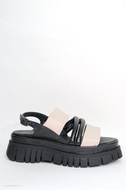 All Black Tube and Band Lugg Sandal - Essential Elements Chicago
