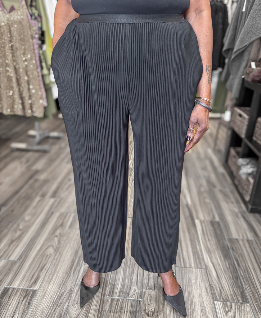 Alquema Plisse Pant, Black - Essential Elements Chicago