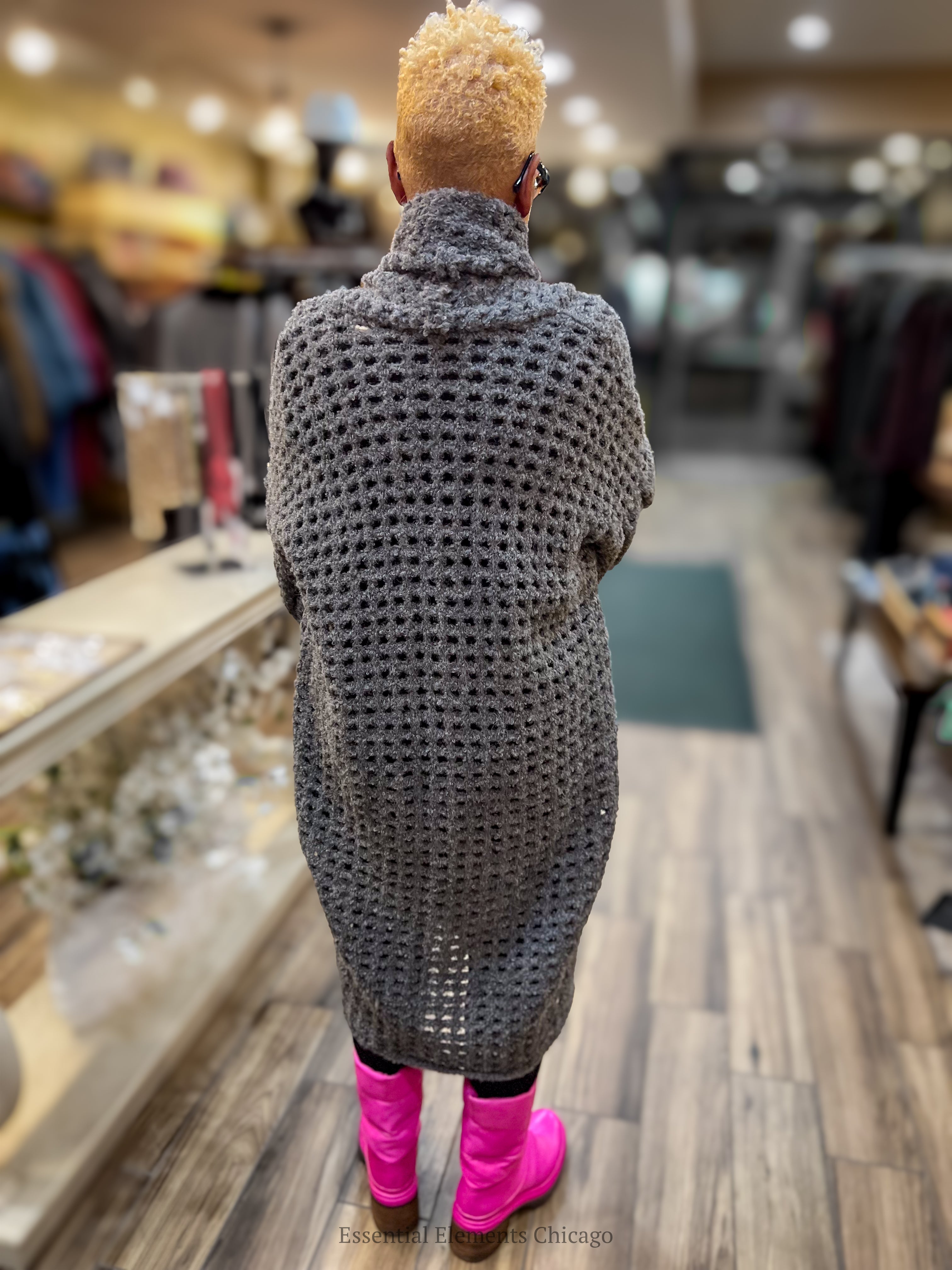 Amano Alpaca Mesh Cocoon Cardigan - Essential Elements Chicago