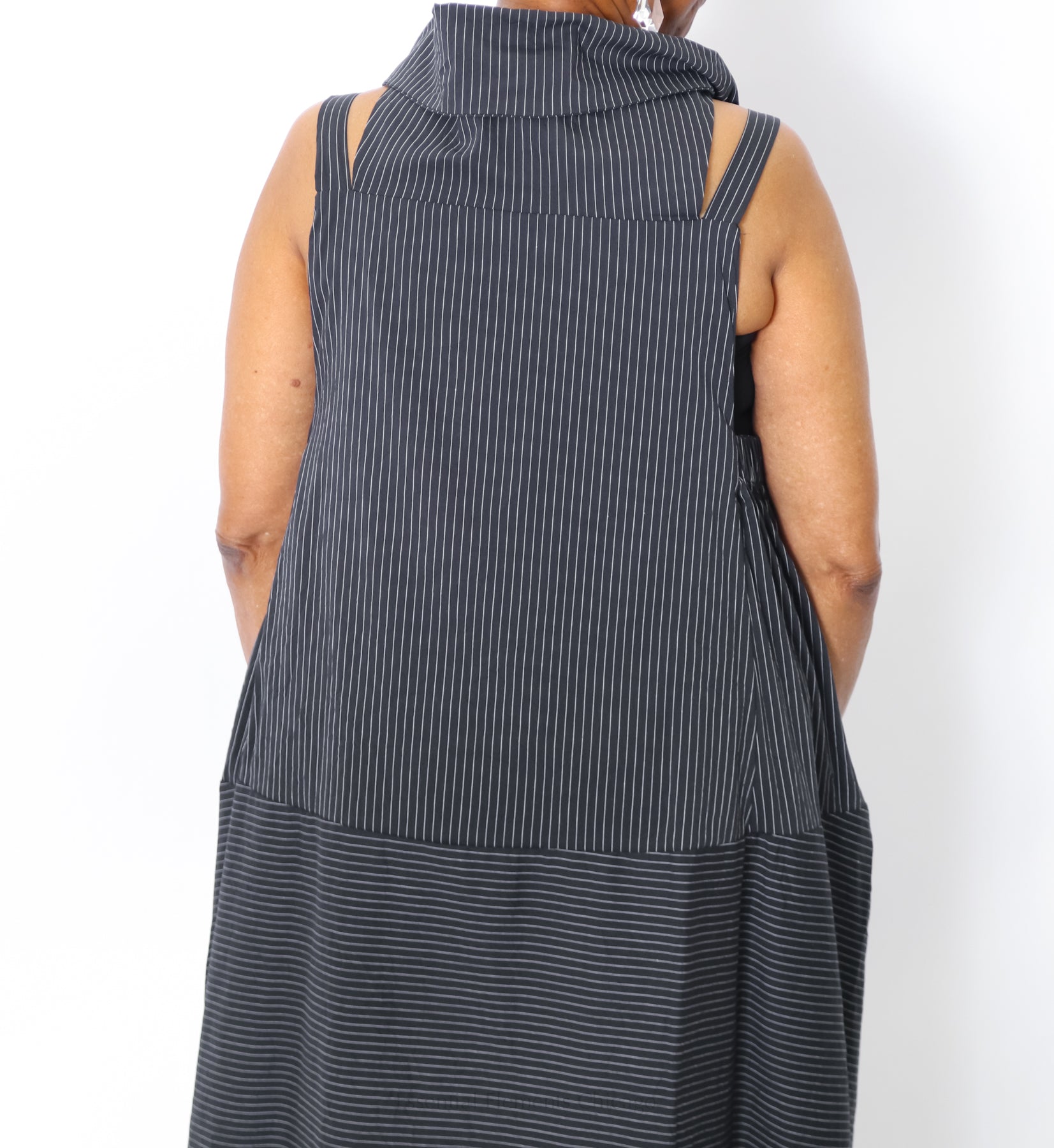 Amma Mira Dress, Pinstripe - Essential Elements Chicago