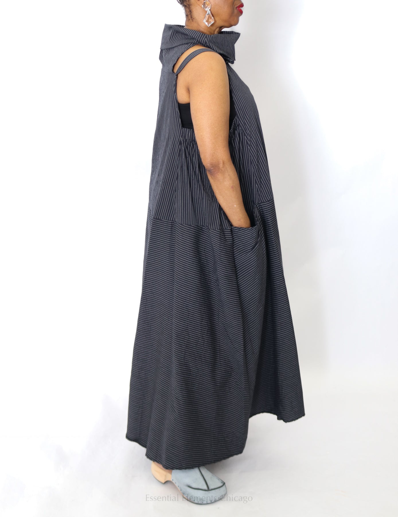 Amma Mira Dress, Pinstripe - Essential Elements Chicago