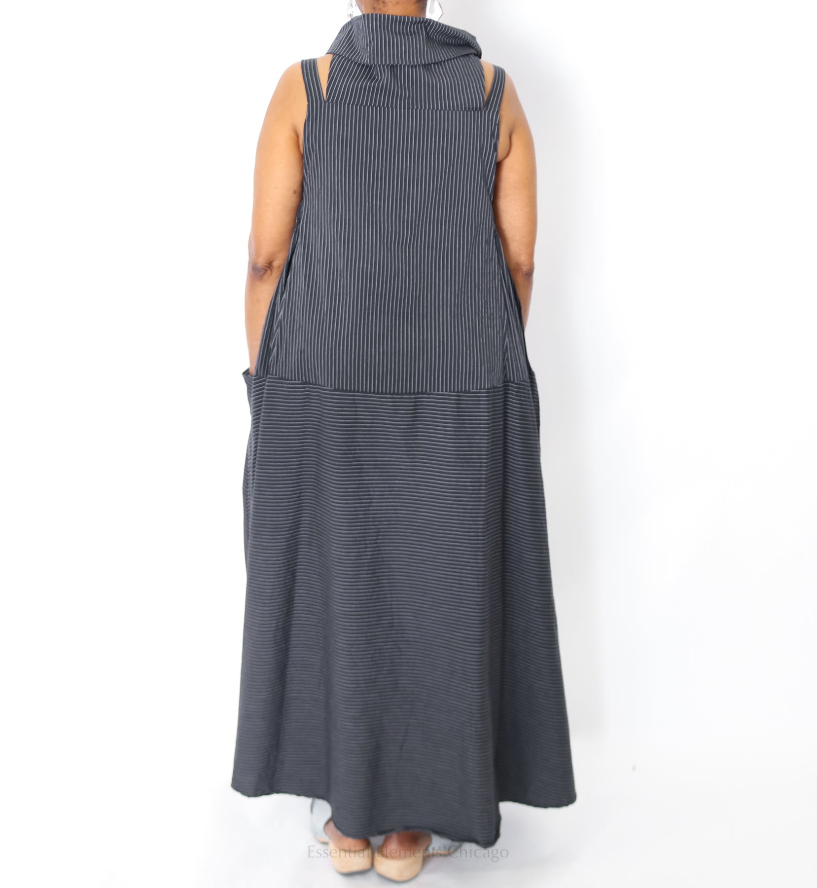 Amma Mira Dress, Pinstripe - Essential Elements Chicago