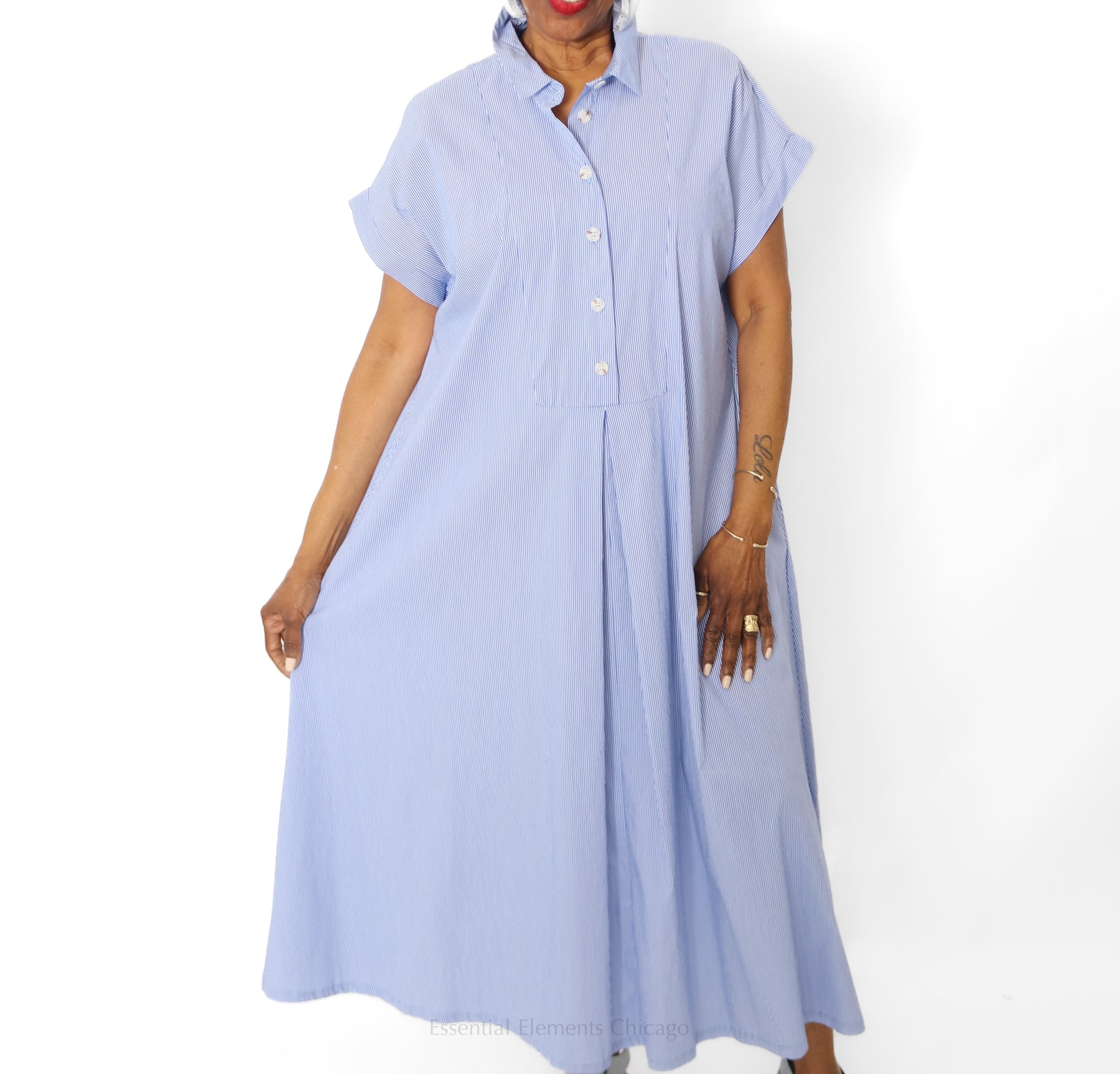 Amma Moonstone Stripe Dress - Essential Elements Chicago