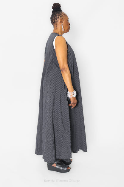 Amma Shaula Tank Dress, Pinstripe - Essential Elements Chicago