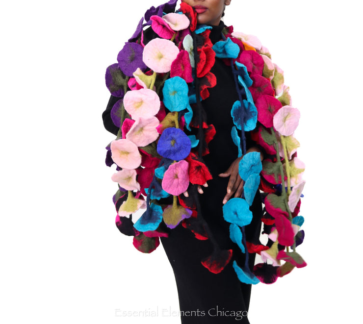 Ashland Felted Flower Scarf - Essential Elements Chicago