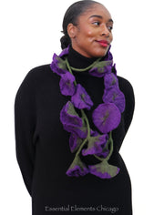 Ashland Felted Flower Scarf - Essential Elements Chicago