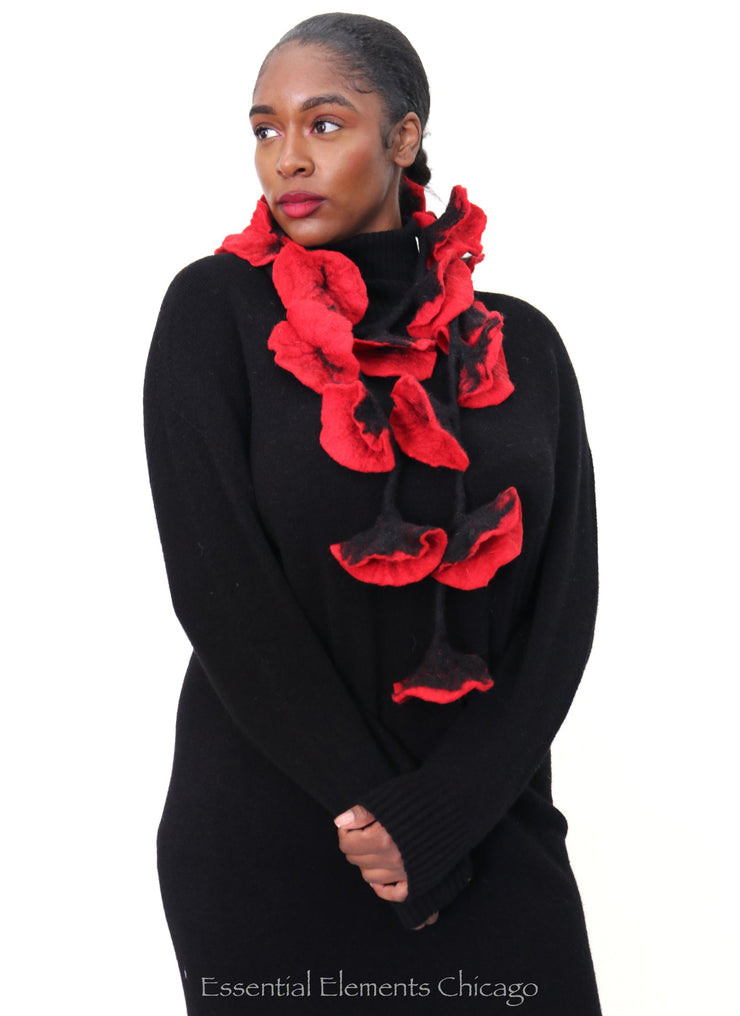 Ashland Felted Flower Scarf - Essential Elements Chicago