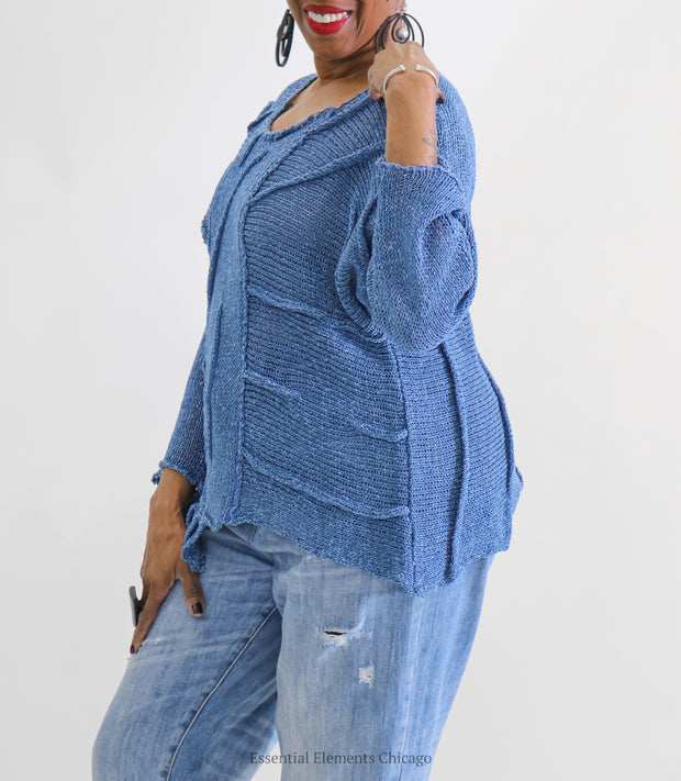 B & K Moda Surged Asymmetrical Sweater - Essential Elements Chicago