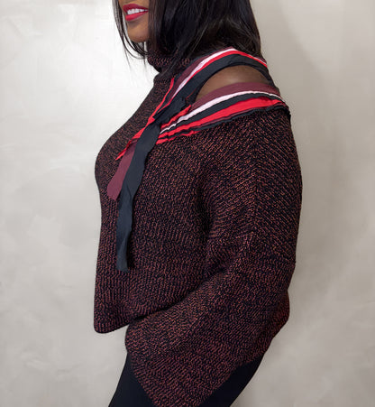 Bize Mesh Shoulder Sweater - Essential Elements Chicago