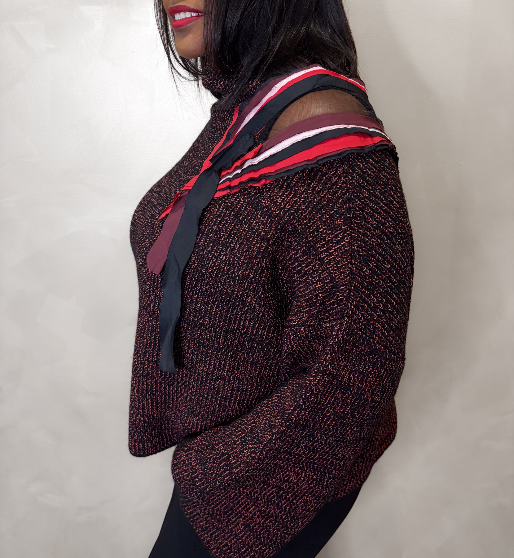 Bize Mesh Shoulder Sweater - Essential Elements Chicago