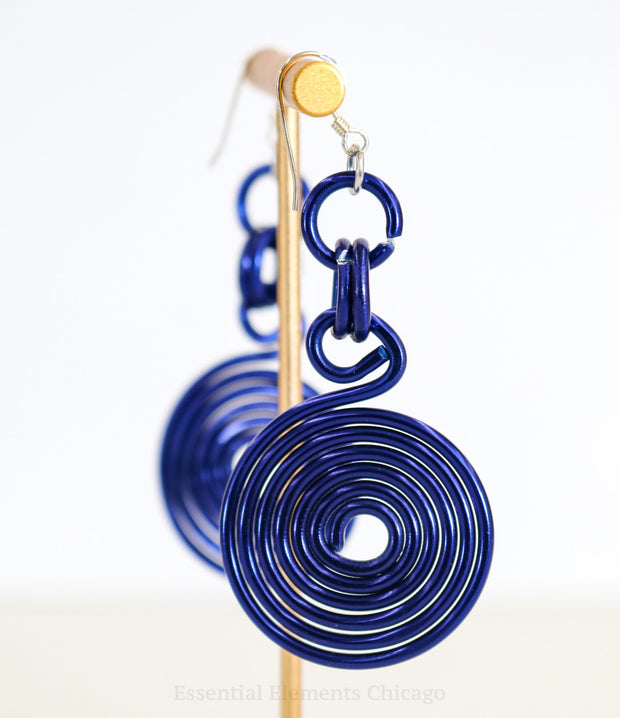 Blue Swirl Earrings - Essential Elements Chicago