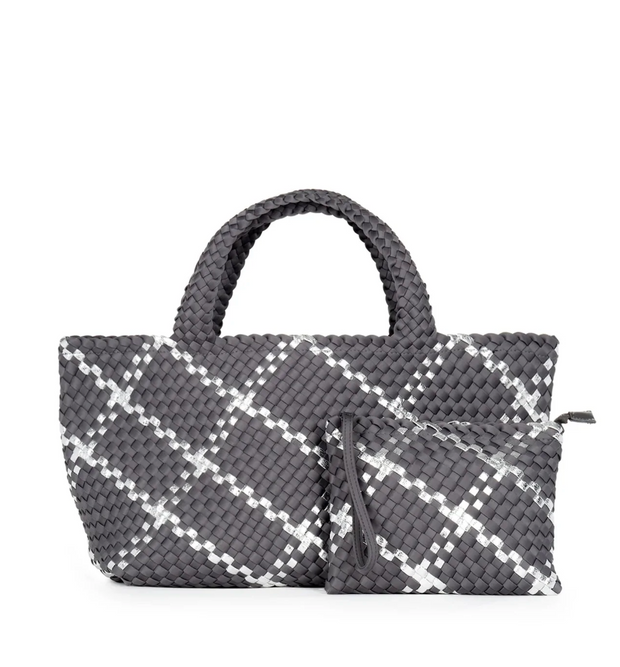 Bobbi Woven Tote, Charcoal - Essential Elements Chicago