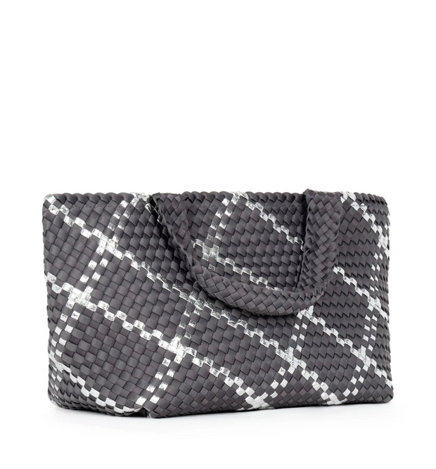 Bobbi Woven Tote, Charcoal - Essential Elements Chicago