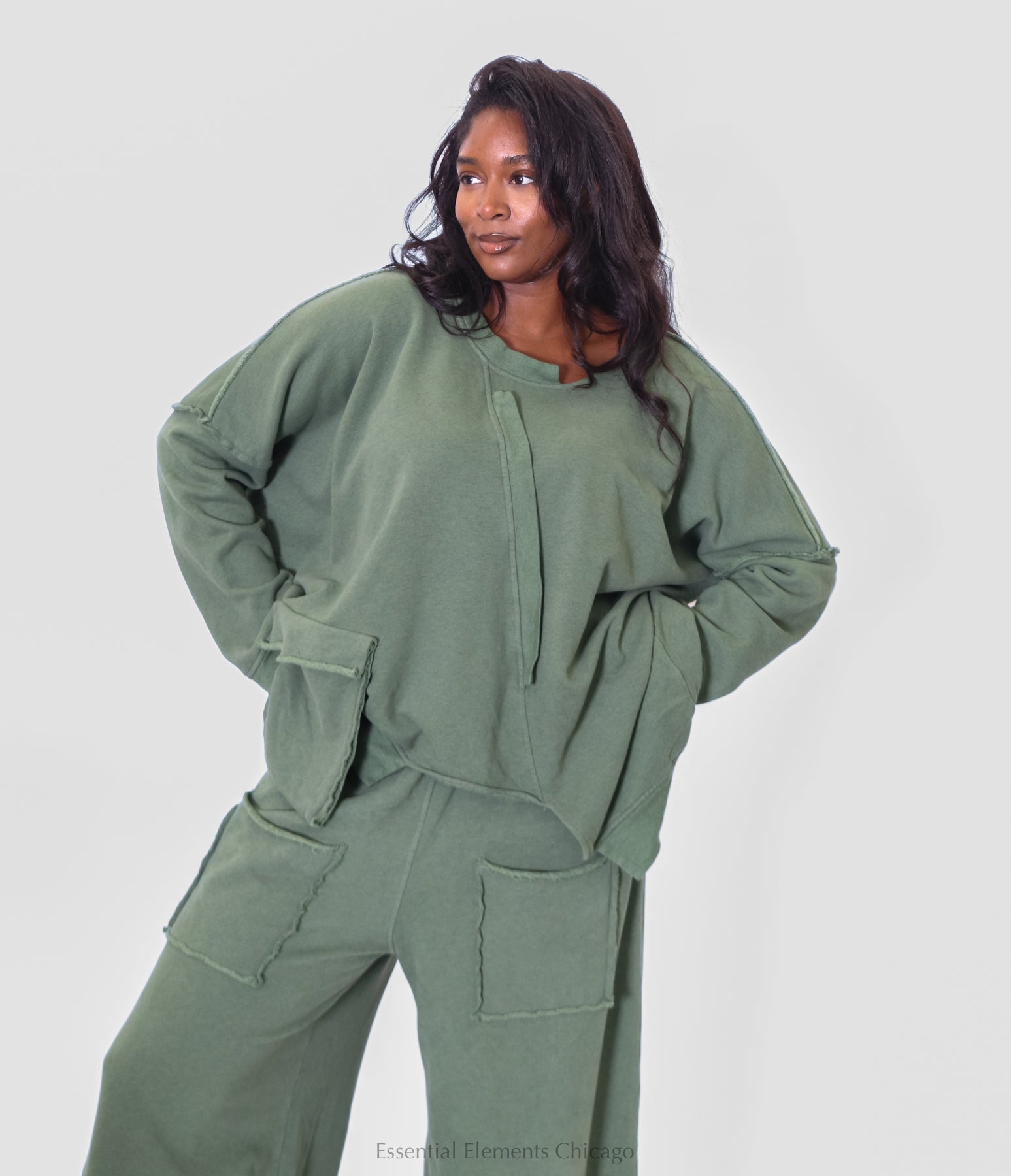 Bodil Heather Diagonal Top - Leafy - Essential Elements Chicago