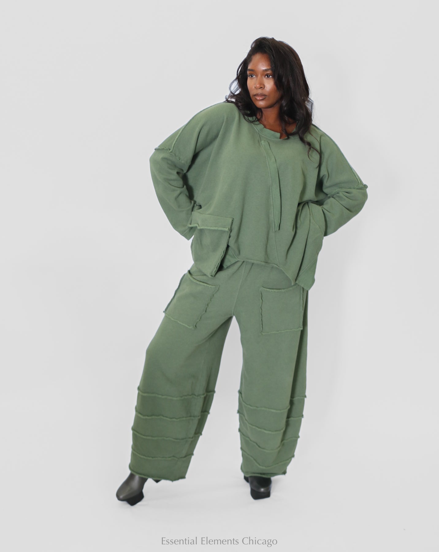 Bodil Heather Diagonal Top - Leafy - Essential Elements Chicago