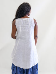 Bodil  High Low Tank, White - Essential Elements Chicago