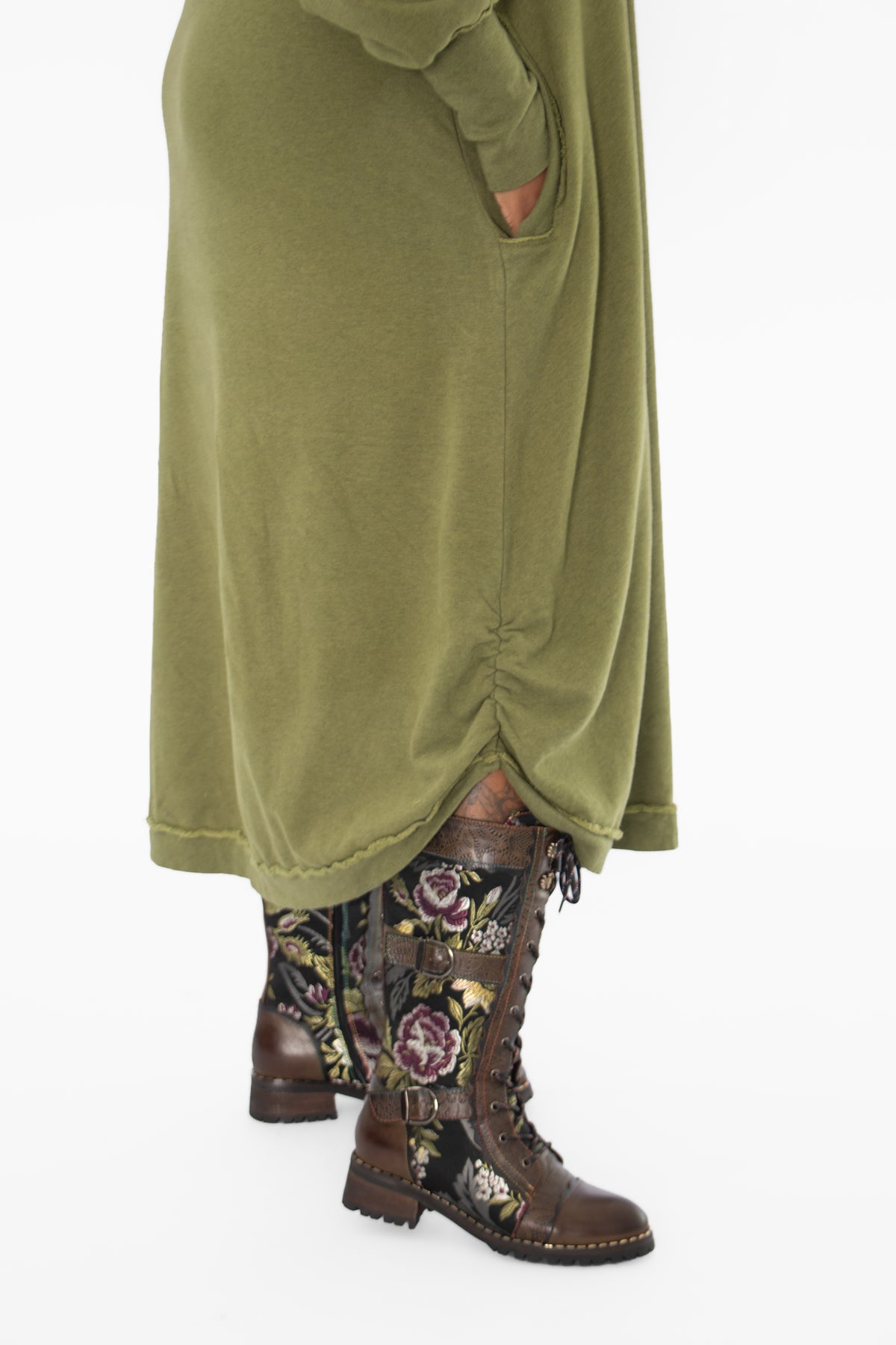 Bodil Hooded Dress, Meadow - Essential Elements Chicago