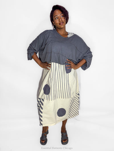 Bodil Knit Crop Top, Graphite - Essential Elements Chicago