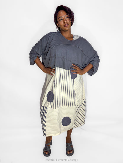 Bodil Knit Crop Top, Graphite - Essential Elements Chicago