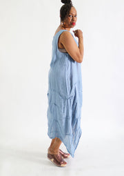 Bodil Periwinkle Gauze Dress - Essential Elements Chicago