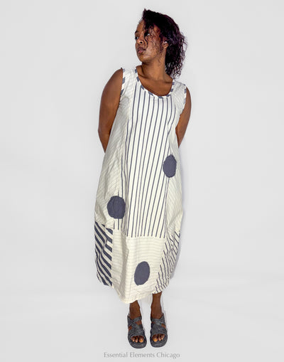 Bodil Stripe and Circle Dress - Essential Elements Chicago