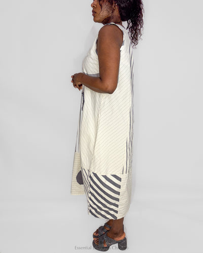 Bodil Stripe and Circle Dress - Essential Elements Chicago