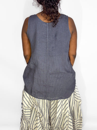 Bodil Tank Top, Graphite - Essential Elements Chicago