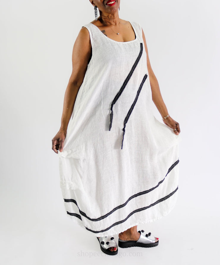 Bodil Trimmed Tank Dress - Essential Elements Chicago
