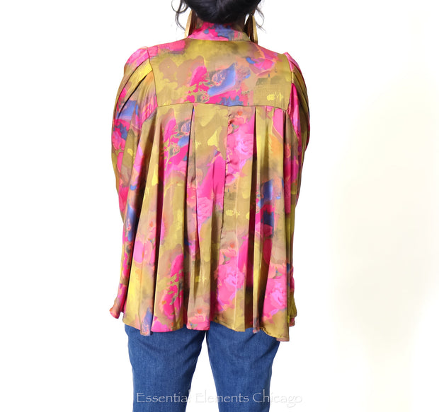 Bow Flow Blouse, Pink - Essential Elements Chicago