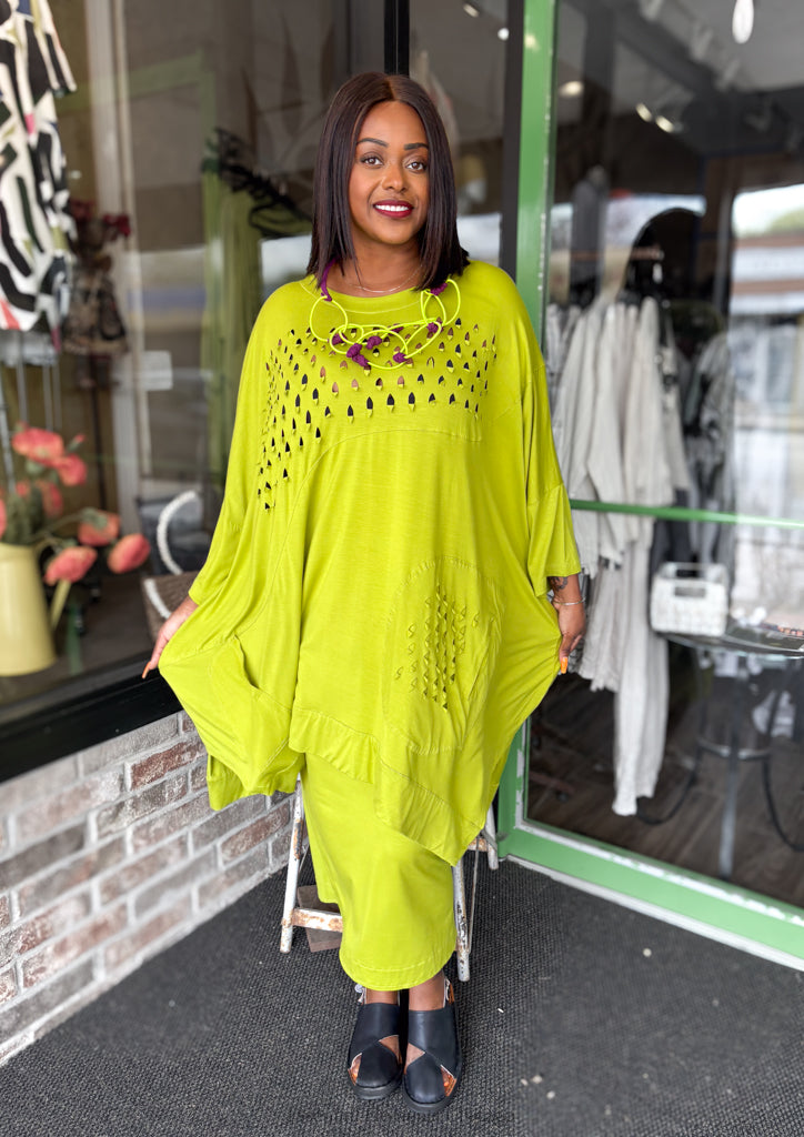 Bread & Butter Cutout Dress, Lime