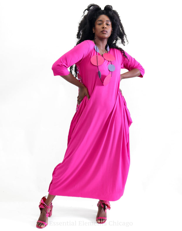 Bread & Butter Fuchsia Dot Dress - Essential Elements Chicago