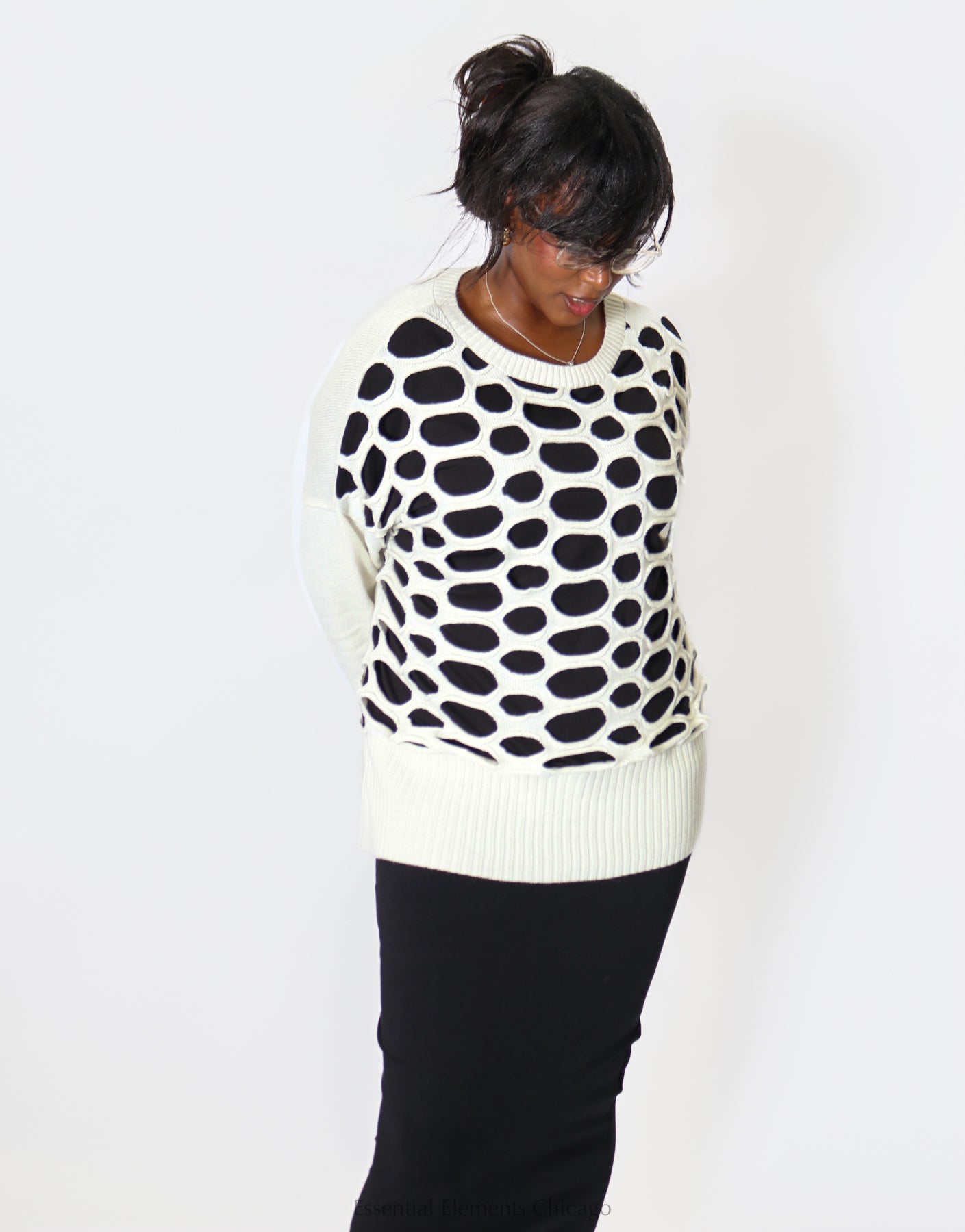 Bread & Butter Laser Cut Sweater - Essential Elements Chicago