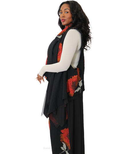 Bread & Butter Linen Floral Vest - Essential Elements Chicago