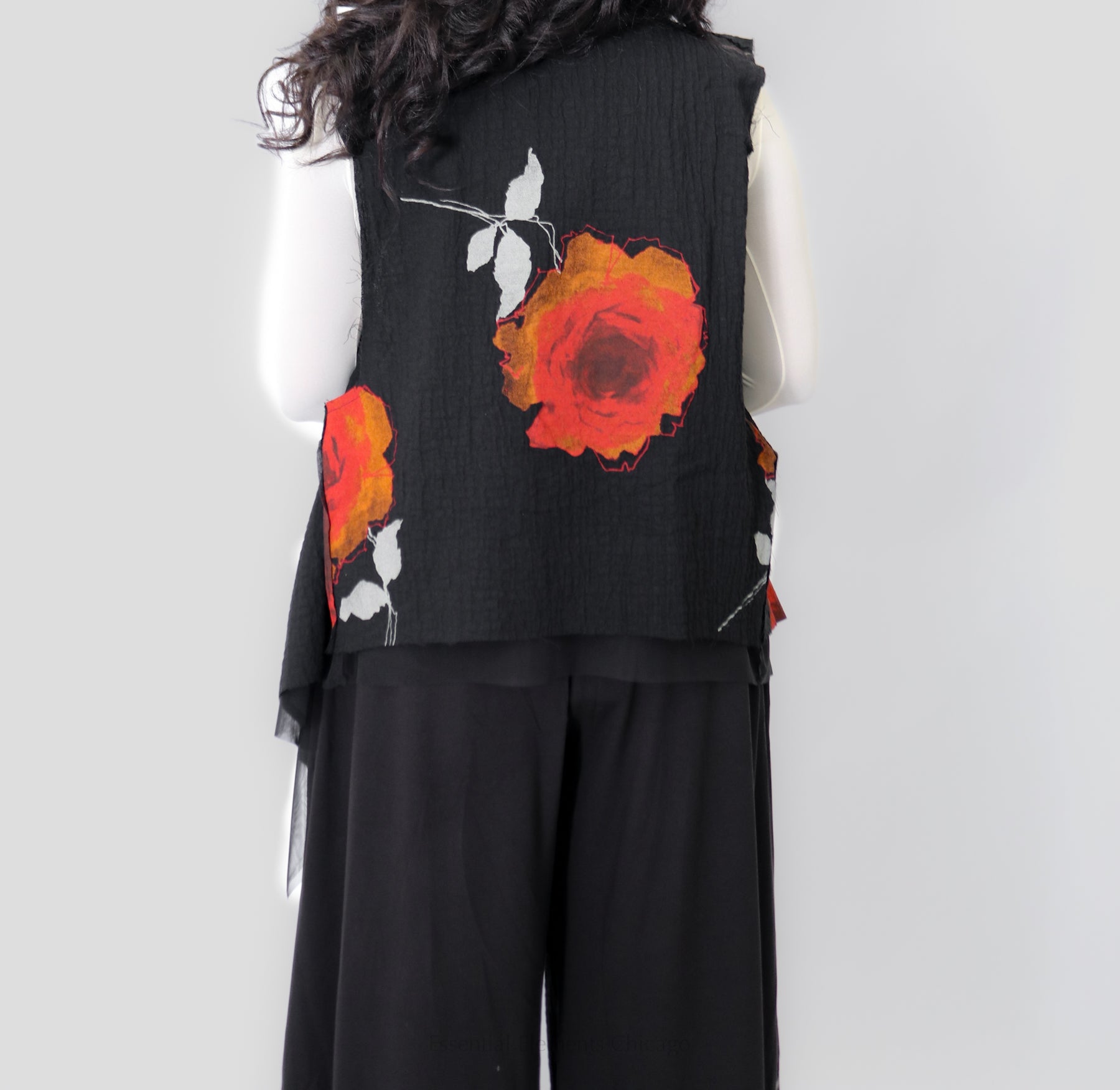 Bread & Butter Linen Floral Vest - Essential Elements Chicago