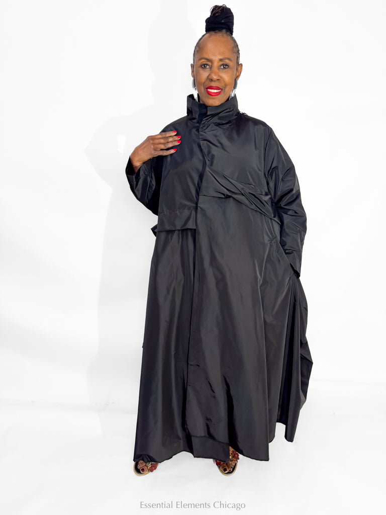 Bread & Butter Longline Jacket, Black - Essential Elements Chicago
