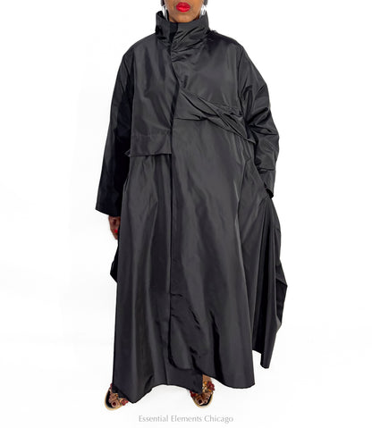 Bread & Butter Longline Jacket, Black - Essential Elements Chicago