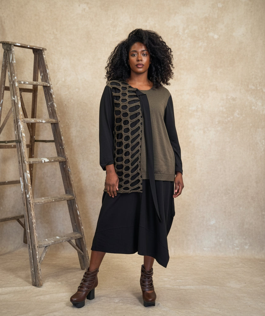 Bread & Butter Open Weave Dress - Essential Elements Chicago