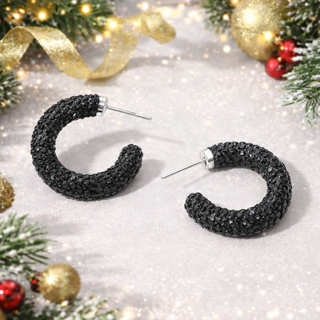 Broadway Blingy Hoop Earrings