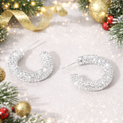 Broadway Blingy Hoop Earrings - Essential Elements Chicago