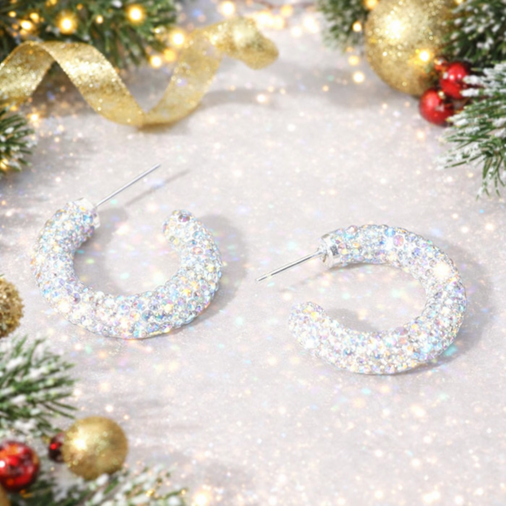 Broadway Blingy Hoop Earrings