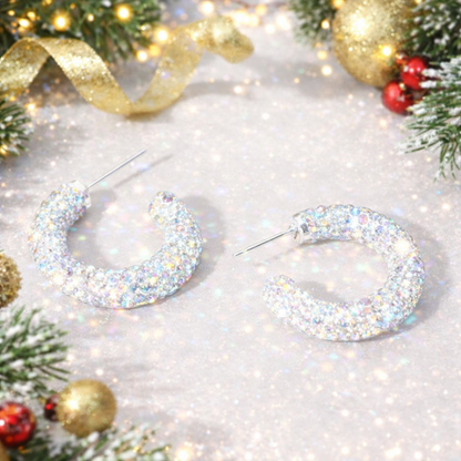 Broadway Blingy Hoop Earrings