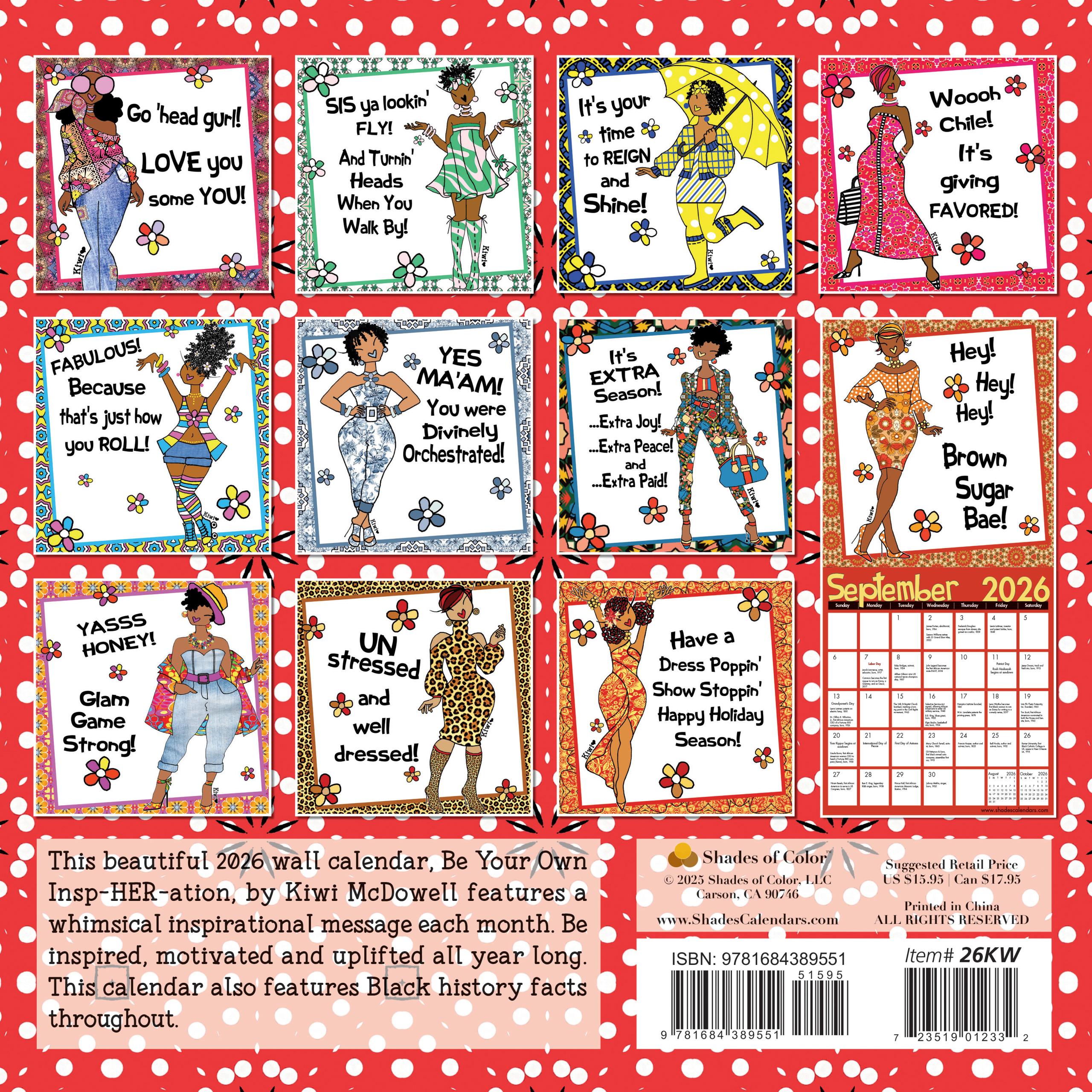 Shades of Color 2026 Wall Calendar