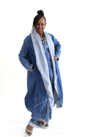 Caraclan Hooded Denim Jacket ONE SIZE Clothing - Jacket by Caraclan | Essential Elements Chicago