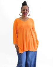 Caroline Top Orange Dream XL Clothing - Top by Lior | Essential Elements Chicago