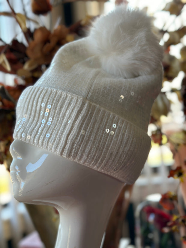 Clear Sequin Beanie - Essential Elements Chicago